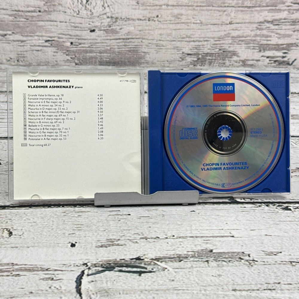 Chopin Favourites Vladimir Ashkenazy London‎ Jubilee Digital [1990 CD] Classical - Picture 4 of 4